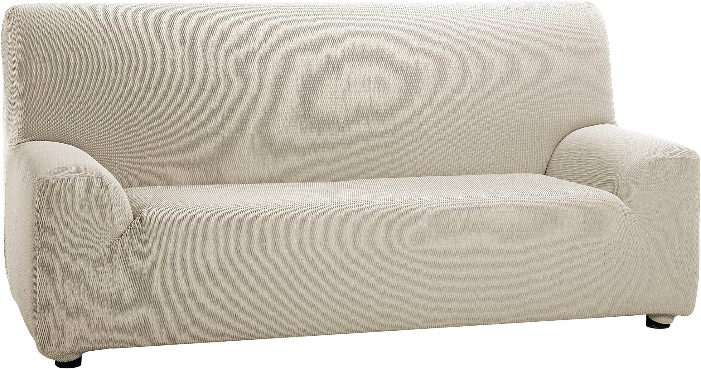 Martina Home - Tunisian Model 4-Seat Elastic Cover, Measure from 240 to 270 cm, Ivory Color