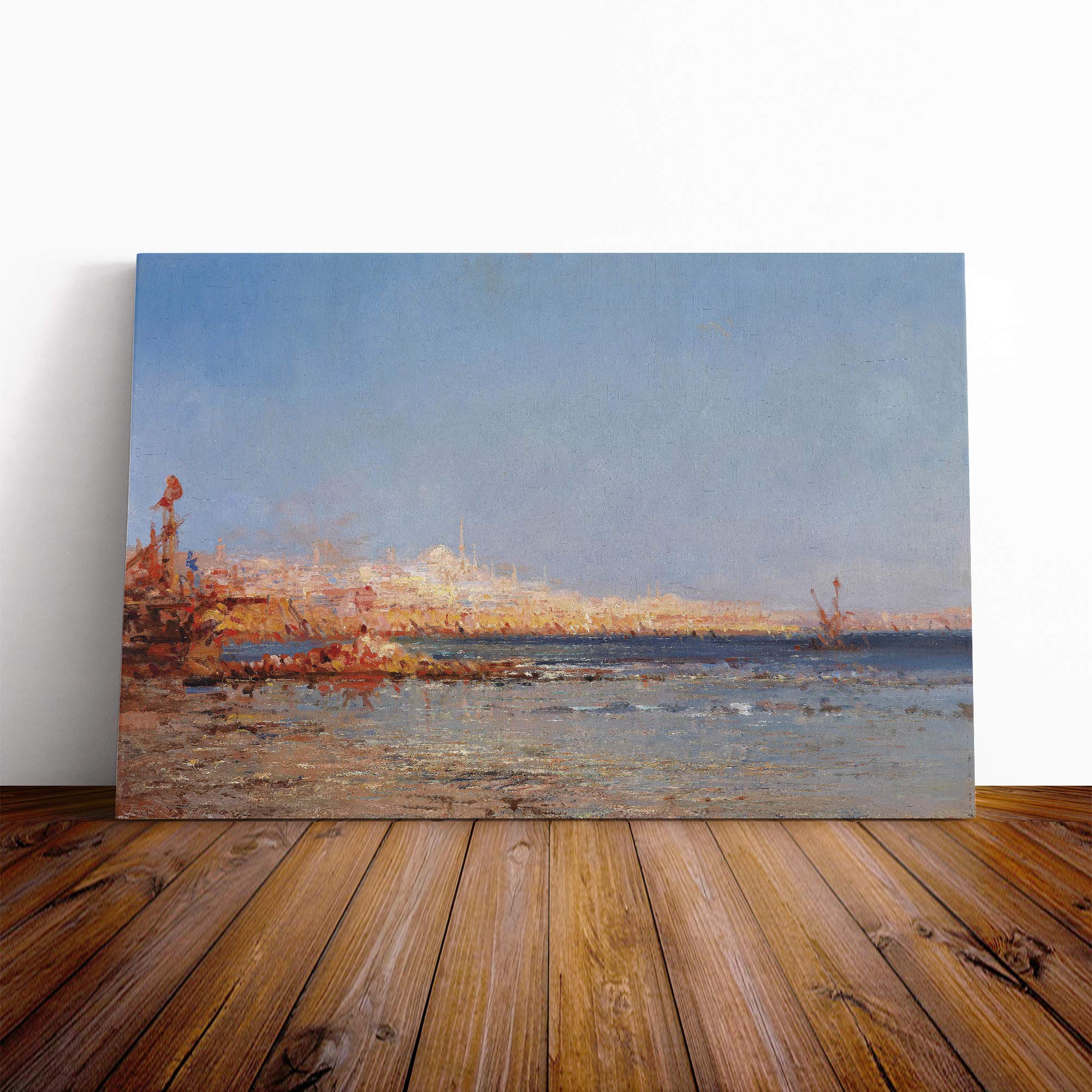 Felix Ziem Painting Canvas Print | Gallery Wrapped 30mm Frame Wall Art | 20x14 inches | Ready to Hang | Modern Picture | Living Room Bedroom Lounge Office