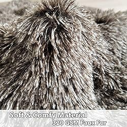 LIFEREVO Fluffy Bean Bag Chair Cover