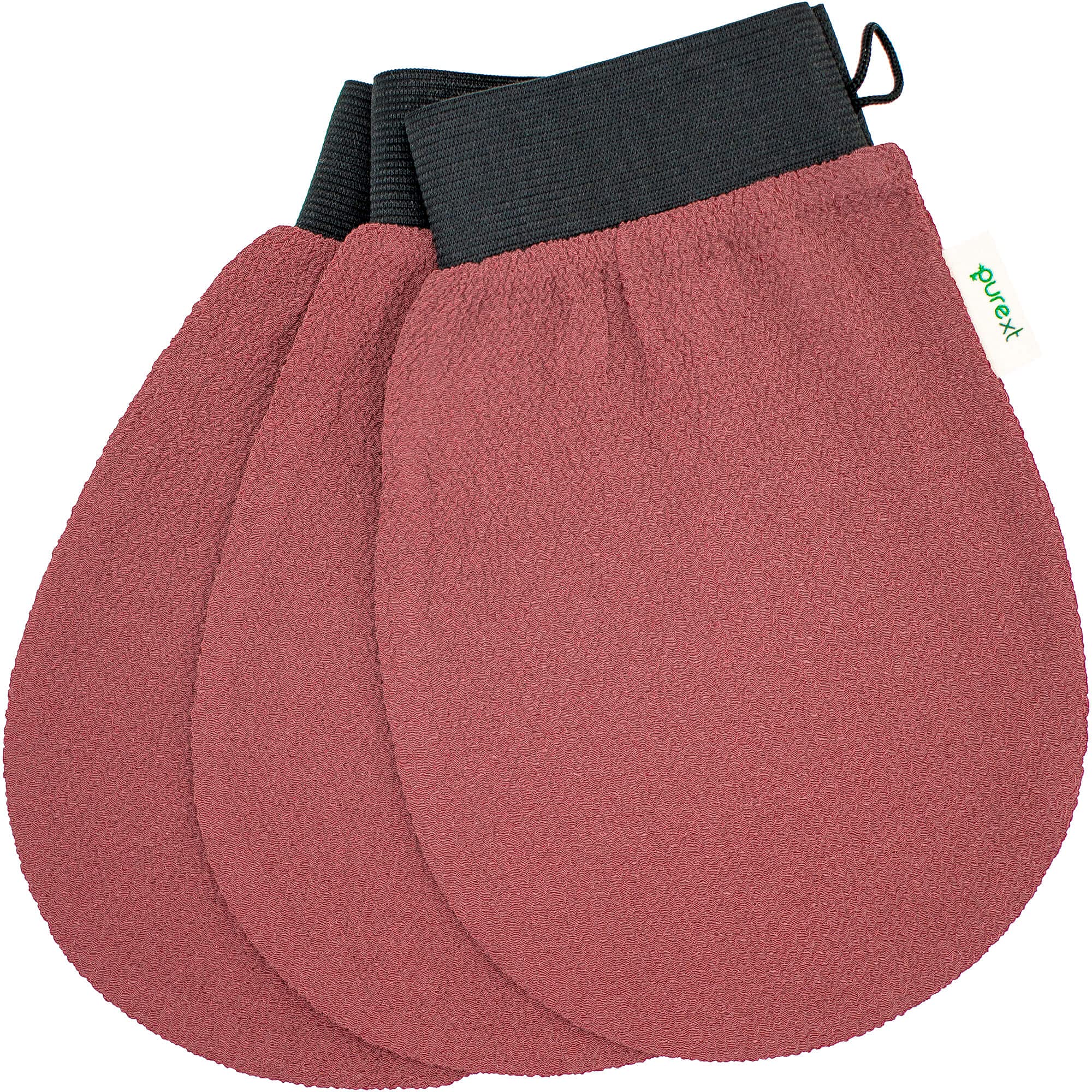 PureXT 3 Exfoliating Gloves - Kessa Hammam Body Scrubber - Fake Tan Remover Exfoliator Mitts (250D)