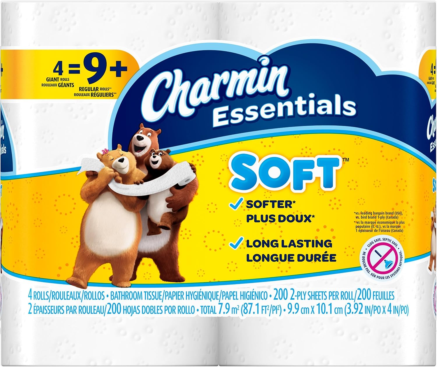 Procter & Gamble 96798 4 Giant Rolls Charmin Essentials Soft Bath Tissue: Health & Personal Care