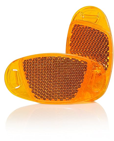 Kellago 4X Starkreflektierende Speichen-Reflektor in Orange Katzenaugen-Reflektoren/Fahrrad-Speichen-Reflektoren/Stvzo zugela
