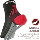 Rymora Foot Compression Socks Sleeves for Plantar Fasciitis Black Medium 21-25cm view 6