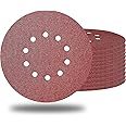 Tonmp 10 PCS 9-Inch 10 Hole 60 Grit Drywall Sandpaper -9" Aluminum Oxide Hook-and-Loop Sanding Disc for ‎Drywall Sander Wood Furniture Finishing…
