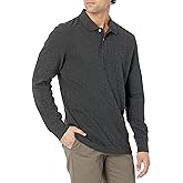 Amazon Essentials Long-Sleeve Polo Shirt for Men, Slim Fit Pique