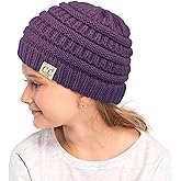 C.C Hatsandscarf Kids Beanie Ages 2-5 Warm Chunky Thick Stretchy Knit Slouch Beanie Skull Hats (YJ-847-KIDS)