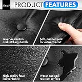 Nyxi Faux Leather 76x38x38cm Foldable Storage Ottoman Seat Black view 5