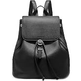 Goinsound Large Vegan Leather Backpack Purse Womens Drawstring Purses Black | 1 Compartment, Drawstring, lightweight, Magnetic Closure, Structured, Occasions: Stylish Travel
