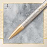 Parker IM Ballpoint Pen Premium Warm Silver Medium Blue Ink Gift Box view 4