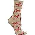 Hot Sox Women's Novelty Geometric Pattern Crew