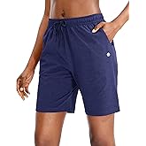 G Gradual Women's Bermuda Shorts Jersey Shorts with Deep Pockets 7" Long Shorts for Women Lounge Walking Athletic