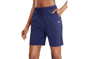 G Gradual Women's Bermuda Shorts Jersey Shorts with Deep Pockets 7" Long Shorts for Women Lounge Walking Athletic