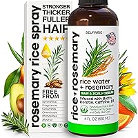Rosemary Rice Water Hair Spray - Serum With Biotin, Keratin, Caffeine, Vitamins C & B5 – Daily Hair Care for All Types