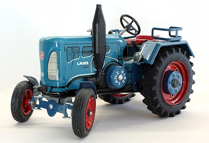 Traktor / Lanz / D 2816 / Mit Federwerk zum Aufziehen mit Schlüßel / Voll funktionsfähig / Lenkung / Schaltung / Handbremse /