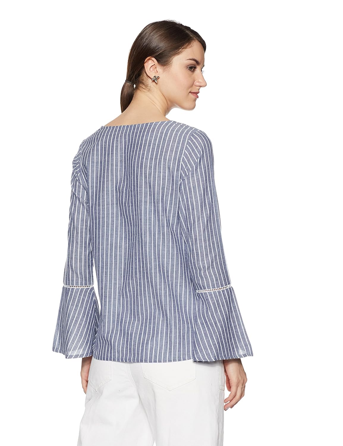 symbol amazon brand women's striped regular fit top