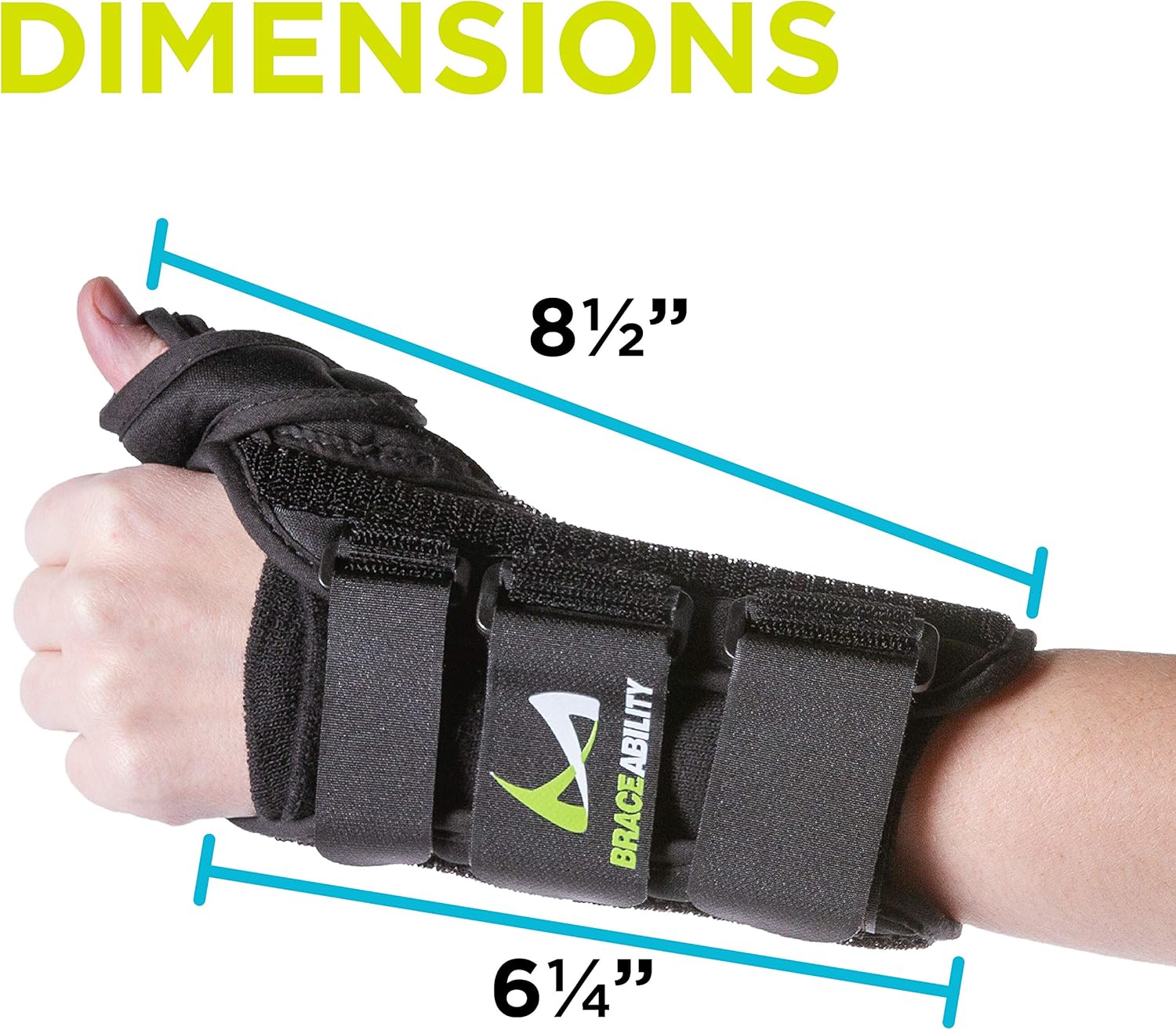 BraceAbility Thumb & Wrist Spica Splint | De Quervain's Tenosynovitis Long Stabilizer Brace for Tendonitis, Arthritis & Sprains Forearm Support Cast (Small - Right Hand): Industrial & Scientific