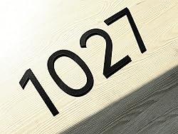 Self-adhesive House Number,5 Inch Black House