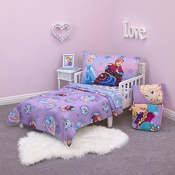 Amazon Com Disney Frozen Stirring Up Fun 4 Piece Toddler Bedding