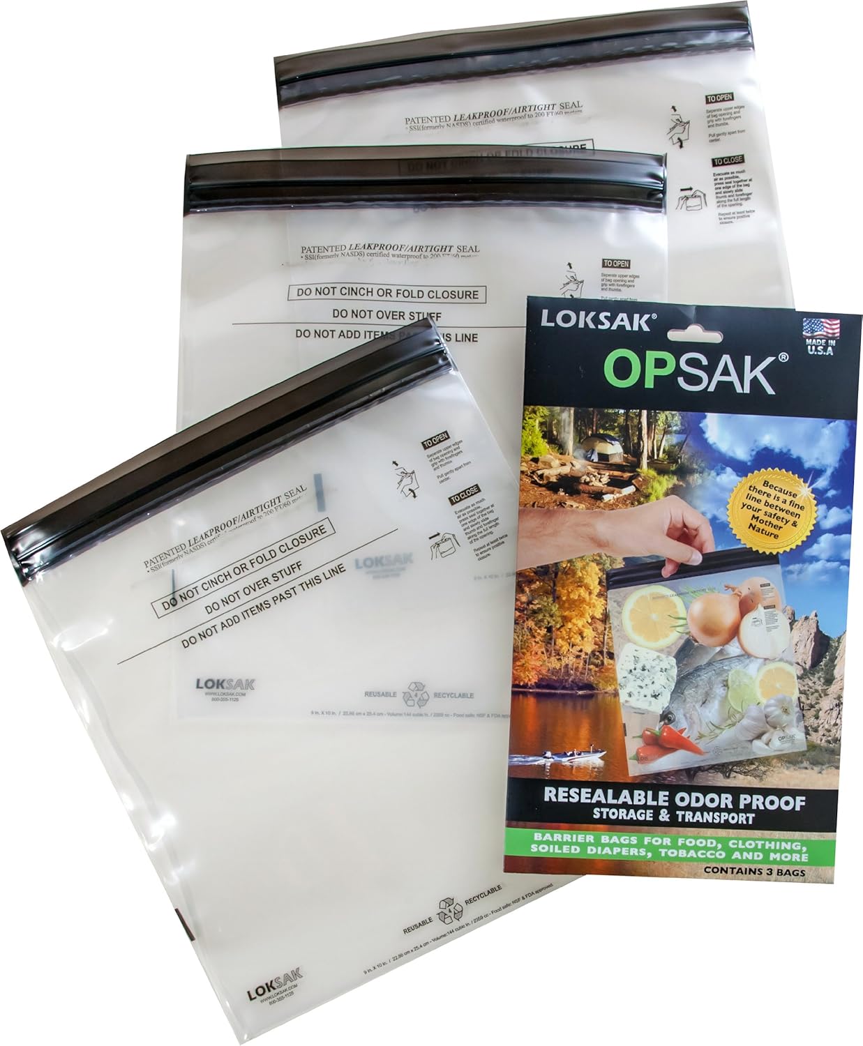 LOKSAK Opsak Odour Proof Bag Transparent, 10 L x 9 W Amazon.co.uk