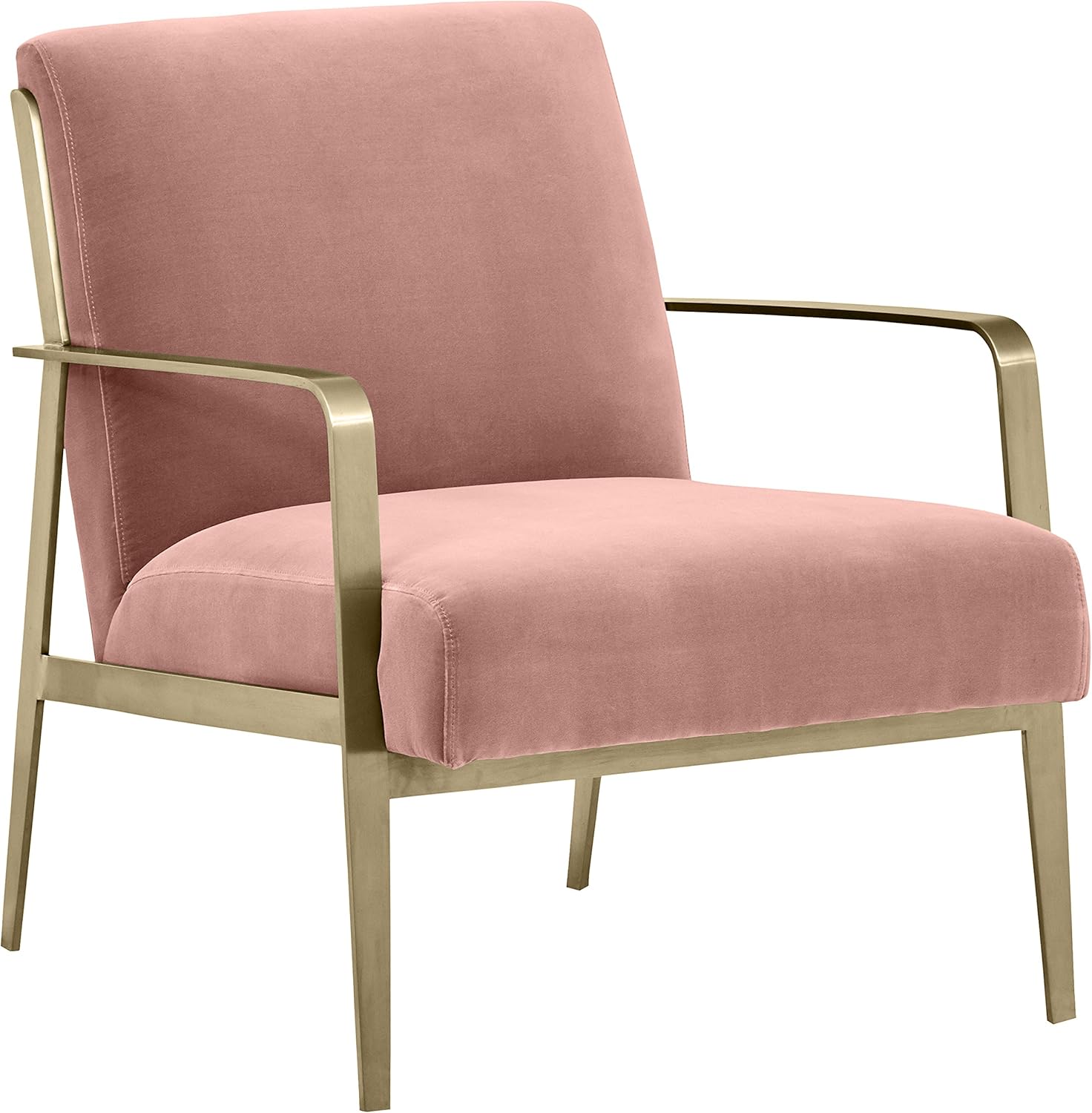 Amazon Brand Rivet Clover Modern Glam Velvet Brass Arm