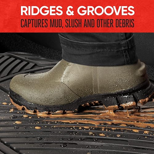 thumbnail image 2 of Motor Trend FlexTough 3pc Rubber Car Floor Mats - Thick Heavy Duty 2 of 12