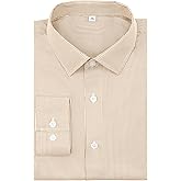 GIANZEN Men's Dress Shirts Long Sleeve Button Down Striped Shirt for Men Regular Fit Wrinkle Resistant Shirts