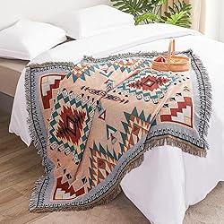 Touchat Native American Blanket Boho Throw Blanket