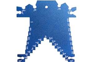 SLIIMU 4-in-1 Woodworking Measuring Gauge Aluminum Table Saw Height Gauge Woodworking Measuring Tools Step Depth Gauge for Router Bit,Table Saw, Chisel and Drill Point