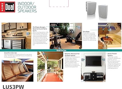 dual outdoor speakers lu53pw