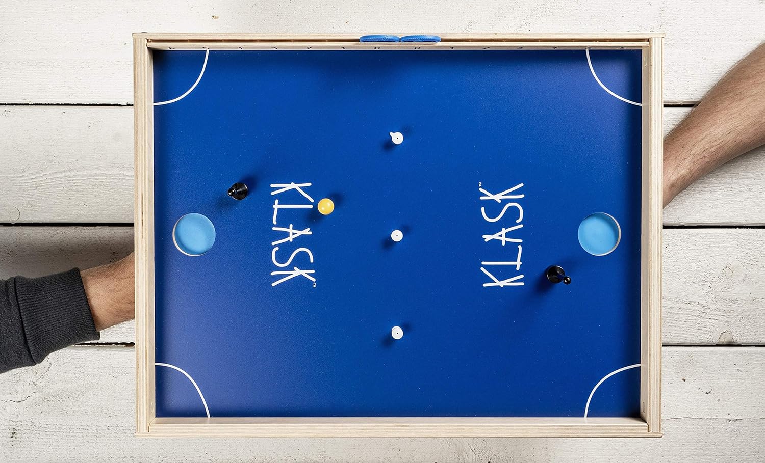 KLASK: The Magnetic Award-Winning Party Game of Skill - for Kids and Adults of All Ages That’s Half Foosball, Half Air Hockey - Image 4