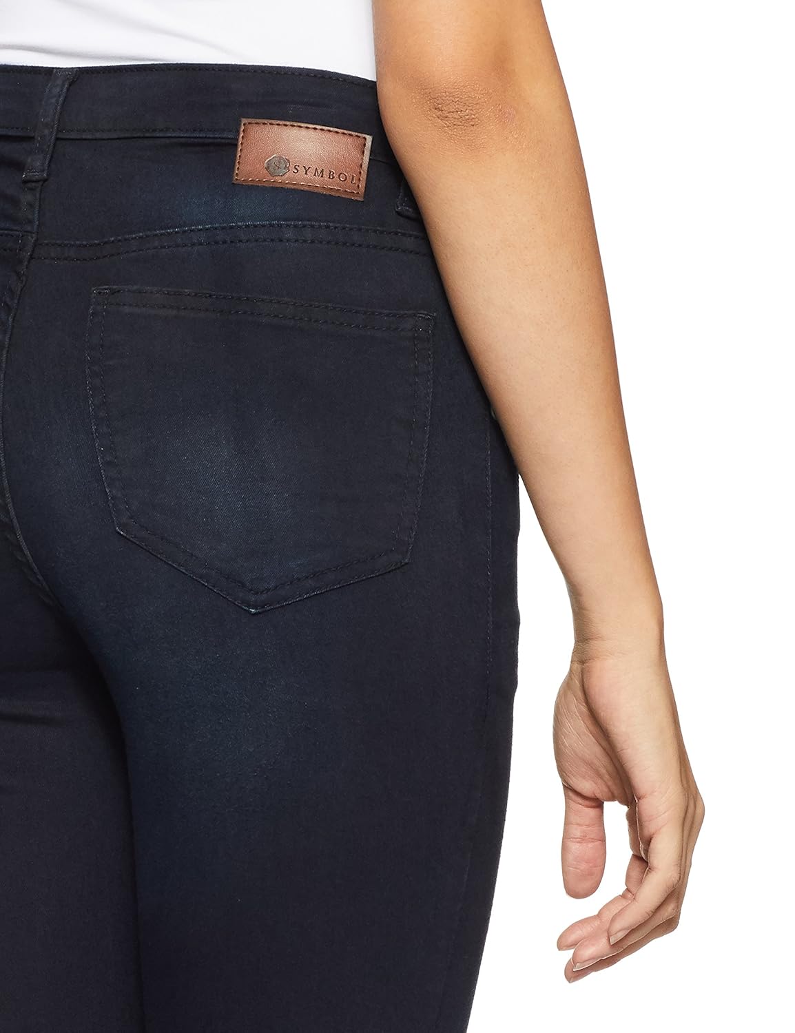 symbol amazon brand women's mid waist skinny jeans