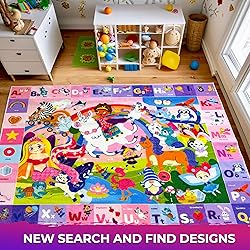 QUOKKA Small Classroom Girl Rug for Kids - 60x41