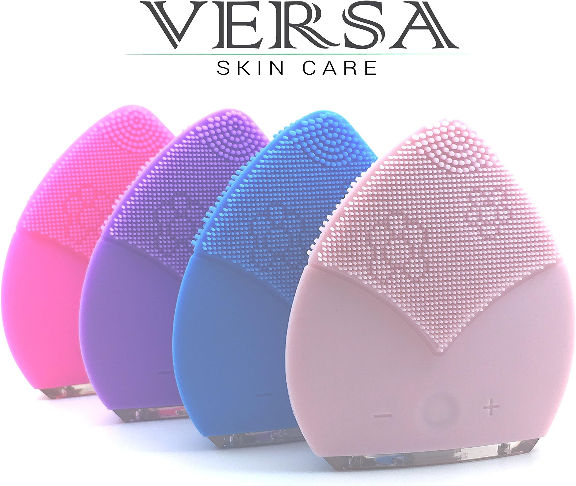 Versa Skin Care Electric Sonic Silicone Waterproof Facial Cleansing and Massage Brush