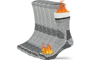 Buttons & Pleats Wool Socks for Men & Women Merino Thermal Warm Cozy Winter Boot Sock