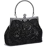 UBORSE 1920s Vintage Clutch Purse Beaded Evening Bag for Women Formal Bridal Sequin Handbag Clutch for Wedding/Prom/Cocktail | 1920s, Vintage, Beaded, Formal, Bridal, Sequin