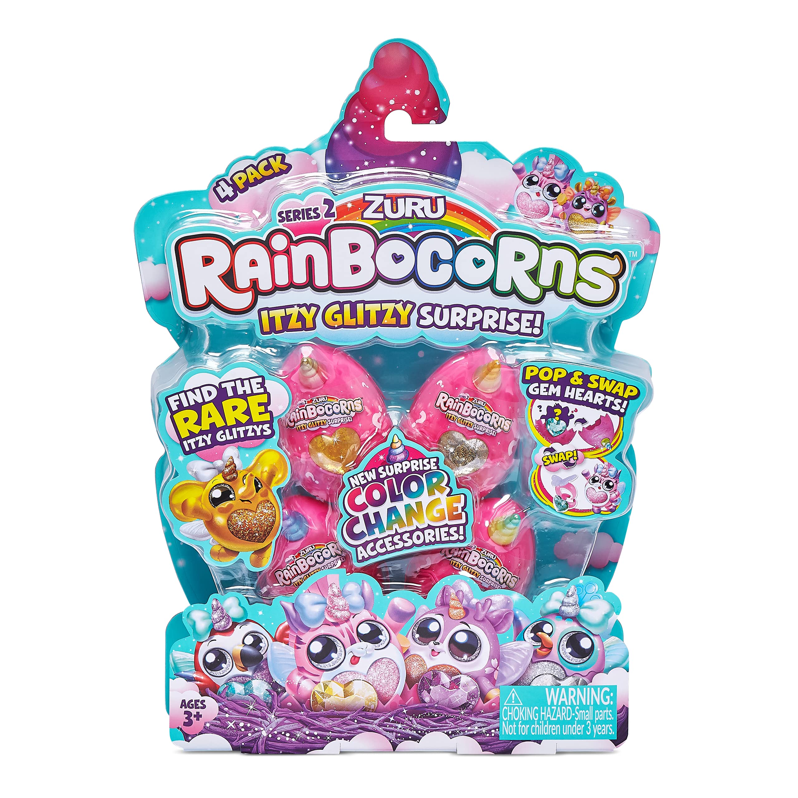 Rainbocorns - Itzy Glitzy Surprise Serie 2, 4-Pack (30252)