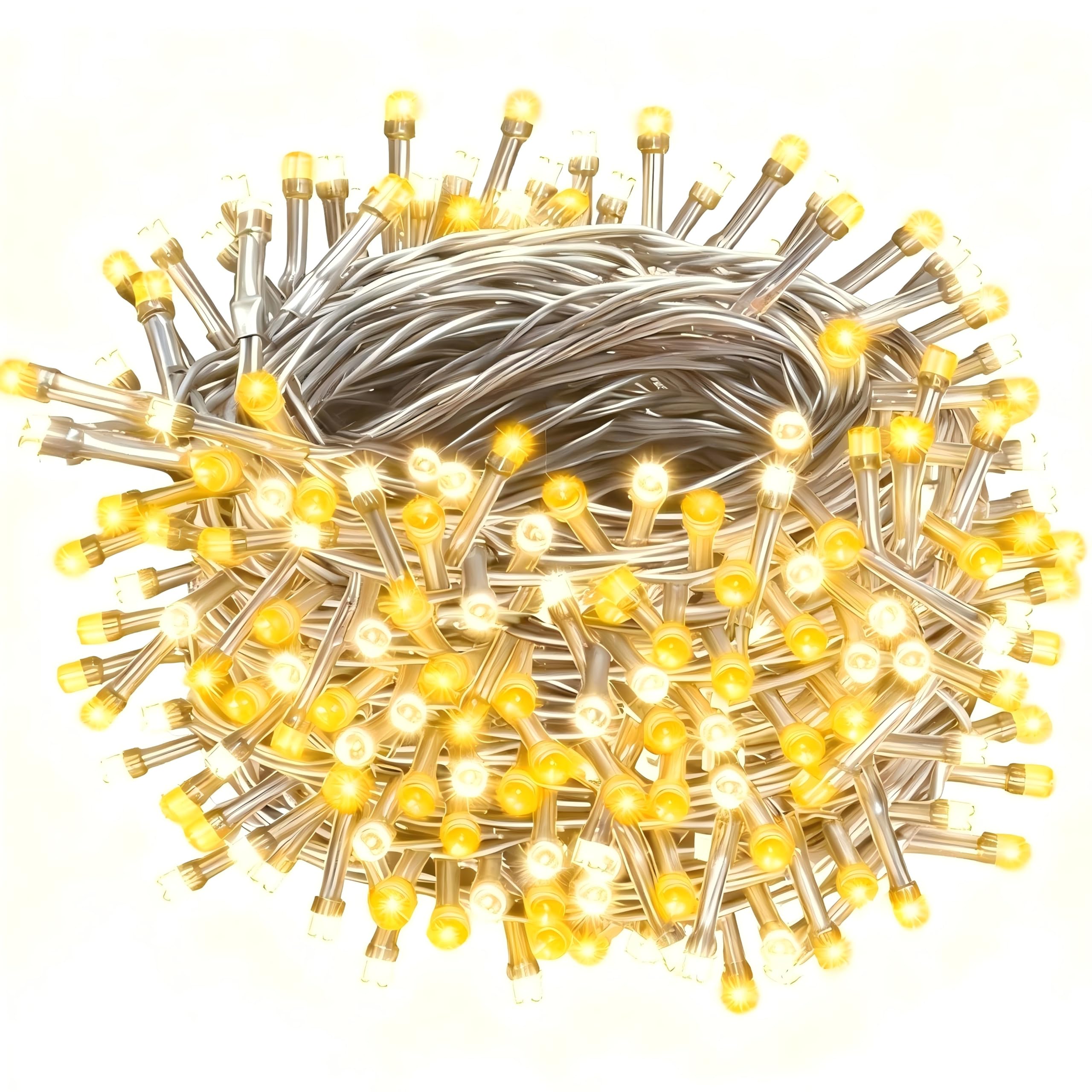 WISD Christmas Lights - 600 LED 33M Dimmable Xmas Tree Lights with 12 Modes, Timer and Memory - Indoor Outdoor Fairy String Lights Mains Powered for Garden Bedroom Party Decor (Warm + White)