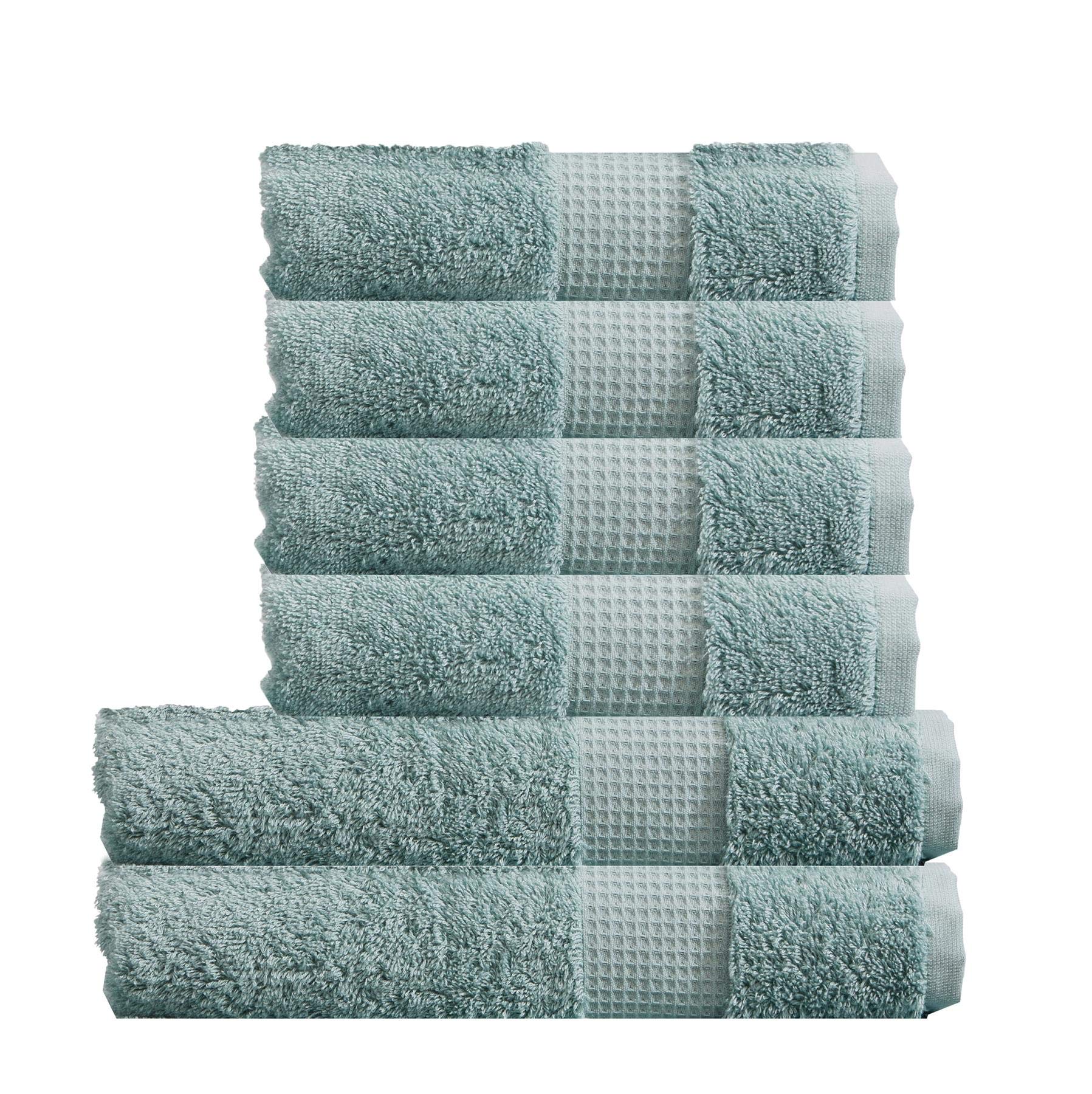 Olivia Rocco Egyptian Cotton Towels Home Bathroom Towel Set Bale Fade Resistant 700gsm Luxe Collection Bales Bath Sets, 2 Bath and 4 Hand Towels Duck egg