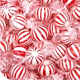 Jumbo Mint Balls, Peppermint Hard Candy Individually Wrapped - 1 Lb Pack | Old Fashioned Peppermint Candy for Office Bowls &amp; Jars