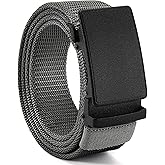 CHAOREN 1.5" Nylon Ratchet Belts for Men - Adjustable Casual Work Belt with Slide Buckle - Trim to Fit
