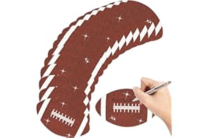 BWKOSS 100pcs Glitter Football Cutouts Sports Ball Bulletin Board Football Shape Paper Cuts Party Decorations for Sports Theme Party Baby Shower Birthday Classroom Game Day Wall Decor Supplies