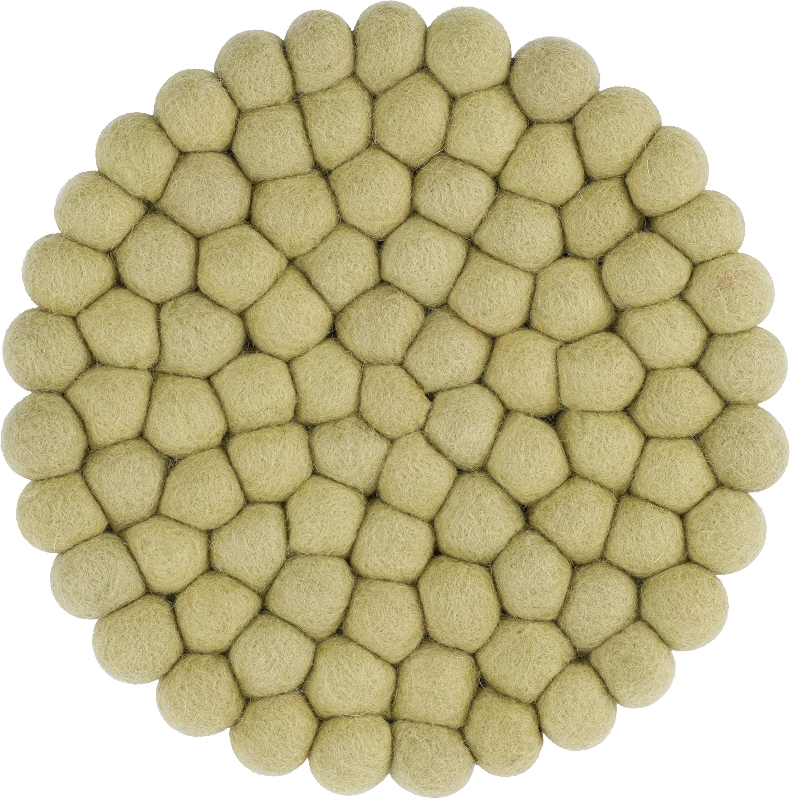 myfelt Pitt Felt Ball Trivet Round Diameter 20 cm