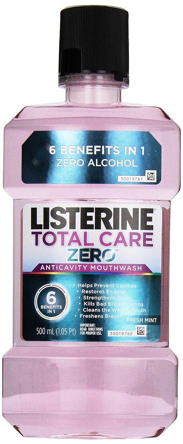 Amazon Com Listerine Total Care Zero Fresh Mint 500ml Pack Of 6 Beauty