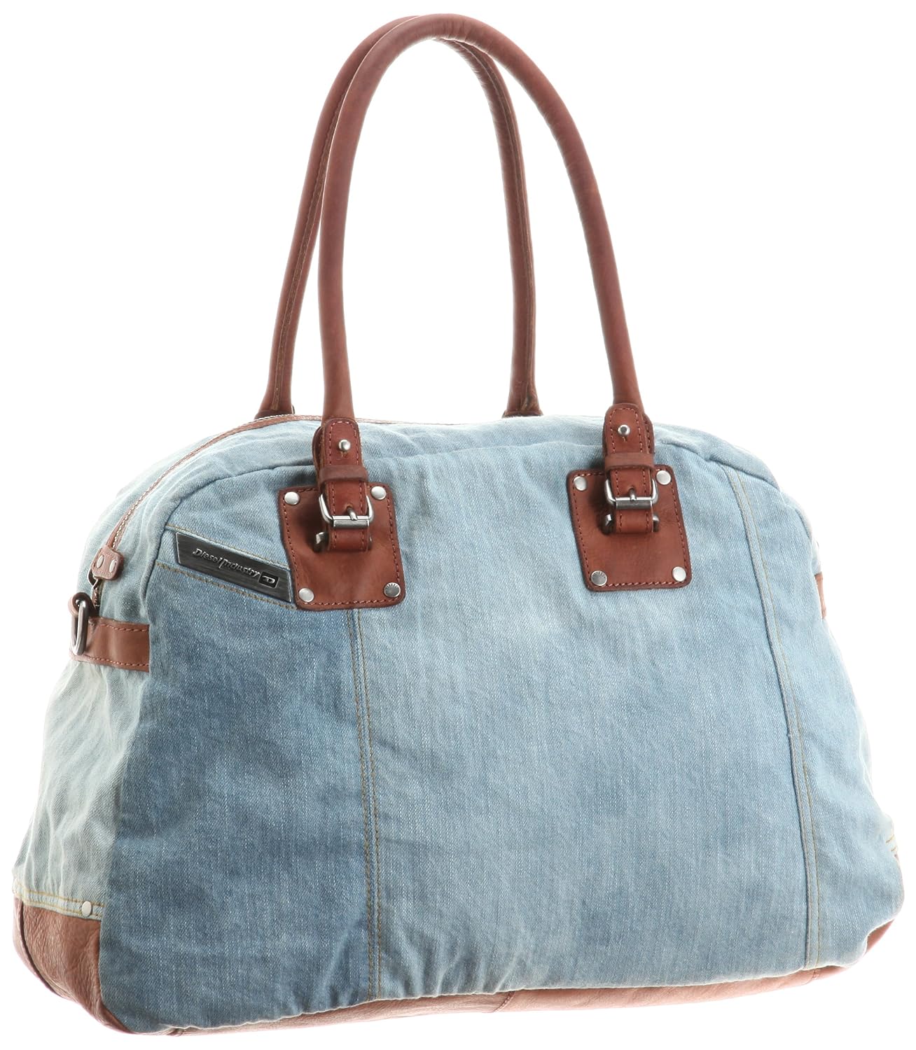Diesel Women's Home of The Brave Art Shoulder Bag Stone Blue X00977