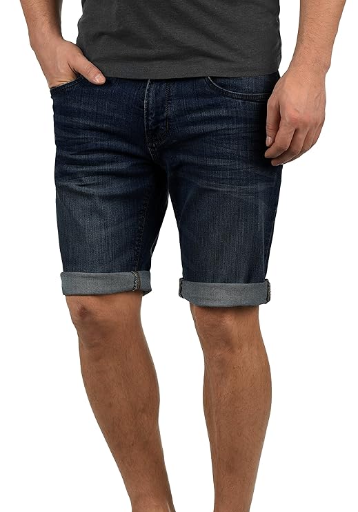 Indicode Quentin Herren Jeans Shorts Kurze Denim Hose Mit Destroyed-Optik Aus Stretch-Material Regular Fit