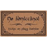 HAOWSMAT No Admittance Except On Party Businessaux Mat Black Funny Welcome Doormat 30x17 Inch