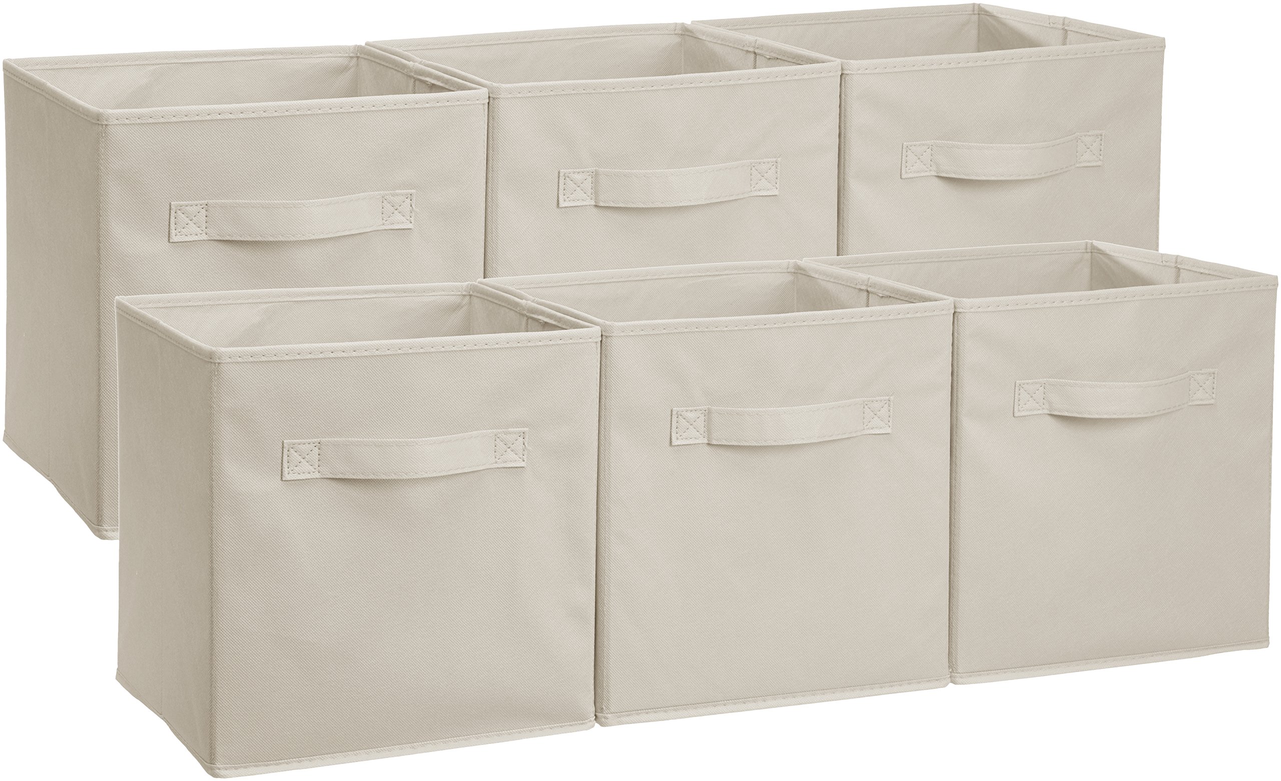 Amazon Basics Collapsible Fabric Storage Cubes Organizer with...
