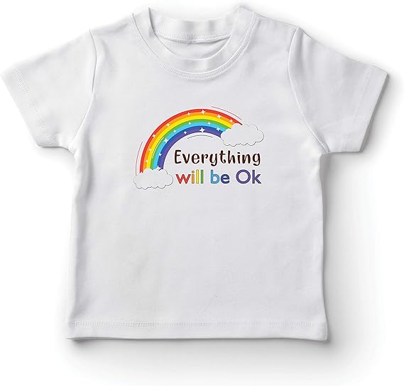 Lepni Me Maglietta Per Bambini Ragazzi Tutto Andra Bene Messaggio Di Speranza E Consapevolezza Amazon It Abbigliamento