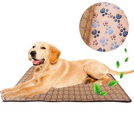 Givbro Sommer Haustierdecke Kühl-Hundedecke- kissen inkl Hunde Selbst Kühlmatte und weich Hundebett Hundekissen Thermodecke H