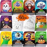 90shine 60PCS Halloween Coloring Books Bulk Party Favors for Kids | Trick or Treat Goodie Bag Stuffer Fillers, Carnival Prizes, Giveaways, Gifts, Hallowmas Fun Activities